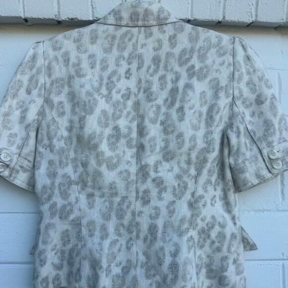 Vintage Alberto Makali Linen Animal Print Blazer - Picture 9 of 9